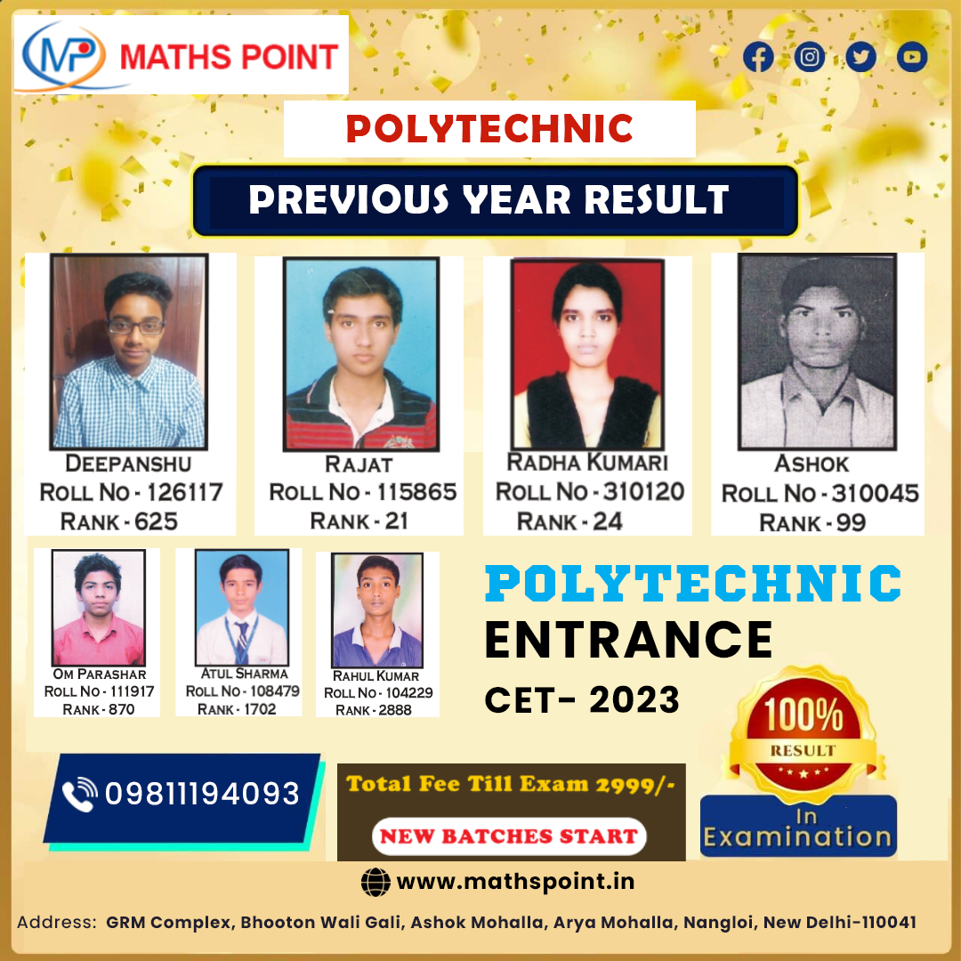 POLYTECHNIC PREVIOUS YEAR RESULT